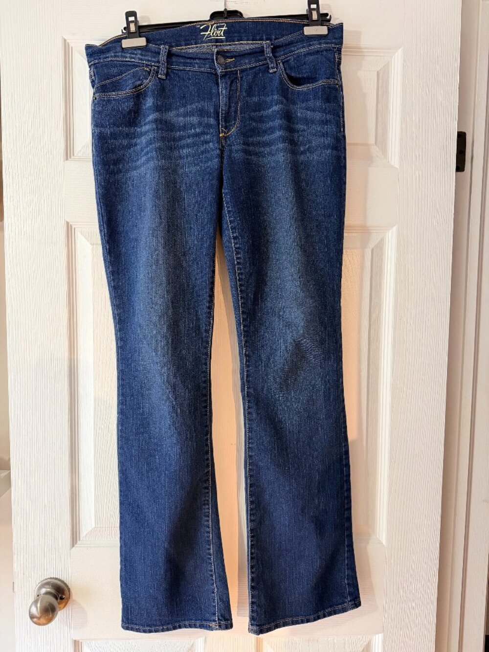 Flirt Bootcut Flare Jeans Size 10 Long Dark Wash Denim